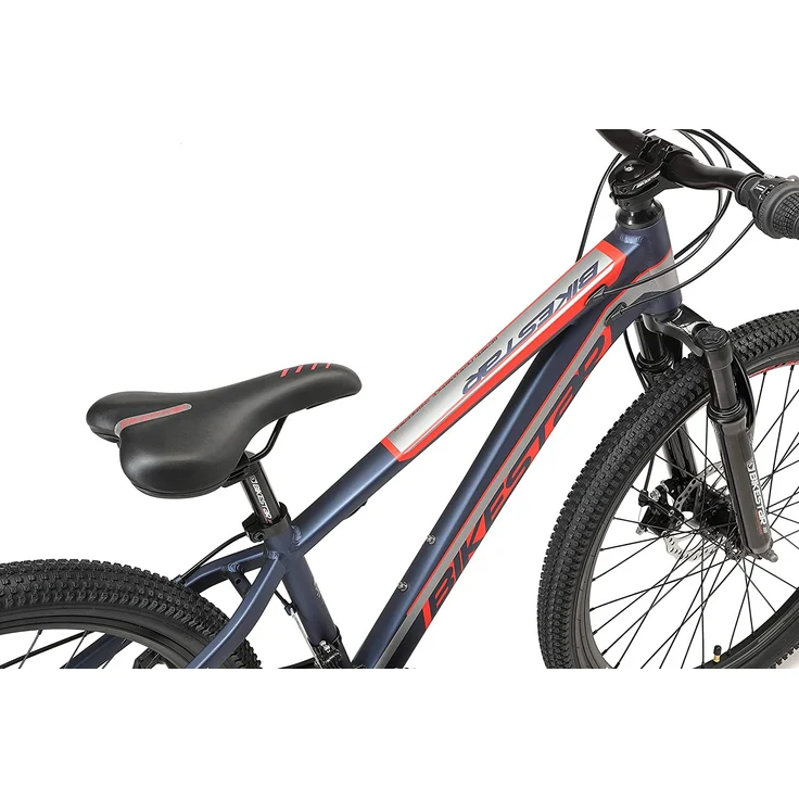 BIKESTAR Kinder Jugend Mountainbike 24 Zoll ab 9 Jahre | 21 Gang Hardtail MTB Sport Scheibenbremse Federgabel | Blau Rot - Preisvergleich – Bild 8