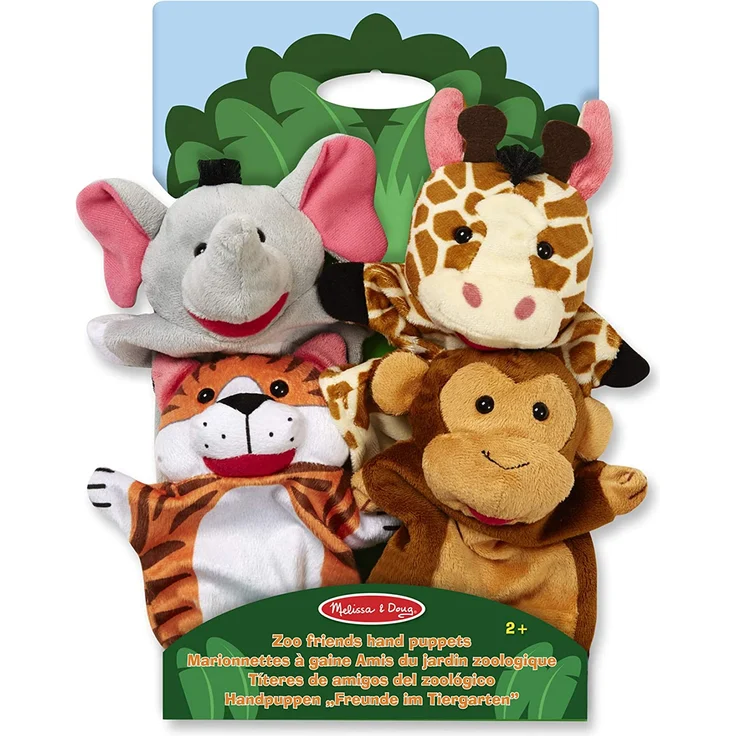 Melissa & Doug Zoo Friends Hand Puppets (Puppet Sets, Elephant, Giraffe, Tiger, and Monkey, Soft Plush Material) - Preisvergleich – Bild 5