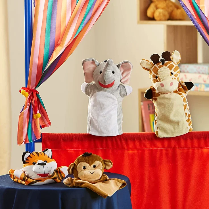 Melissa & Doug Zoo Friends Hand Puppets (Puppet Sets, Elephant, Giraffe, Tiger, and Monkey, Soft Plush Material) - Preisvergleich – Bild 7