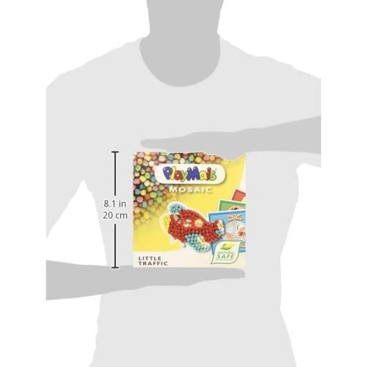 PlayMais MOSAIC Little Traffic Kreativ-Set zum Basteln für Kinder ab 3 Jahren | Über 2.300 PlayMais & 6 Mosaik Klebebilder mit Fahrzeugen | Fördert Kreativität & Feinmotorik | Natürliches Spielzeug
