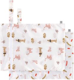 LÄSSIG Wiederverwendbare Nasstasche 2 Stück/Wet bag Little Mateys spicy orange