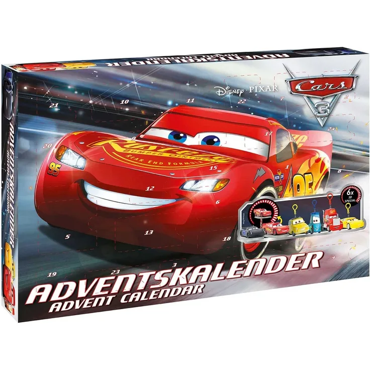 Craze 57361 Disney Cars 57361-Adventskalender Pixar 3, Mehrfarbig