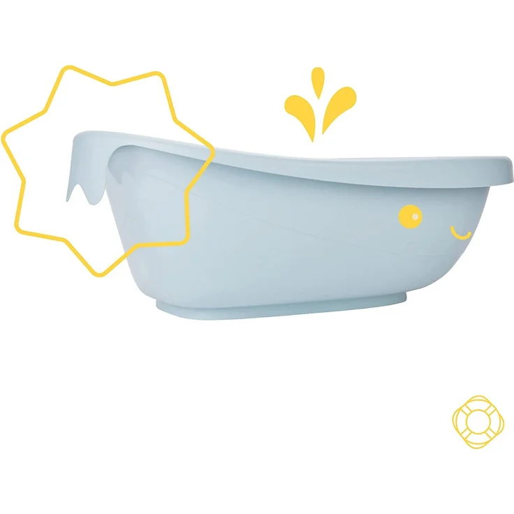 Badabulle Baby Badewanne in Walform, Made in Europe, ab der Geburt bis 24 Monate, integrierter Ablauf, geräumig & komfortabel, kompatibel mit Badering & Badesitz - Preisvergleich – Bild 6