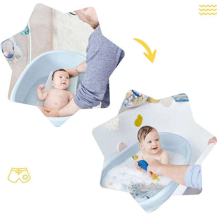 Badabulle Baby Badewanne in Walform, Made in Europe, ab der Geburt bis 24 Monate, integrierter Ablauf, geräumig & komfortabel, kompatibel mit Badering & Badesitz - Preisvergleich – Bild 3