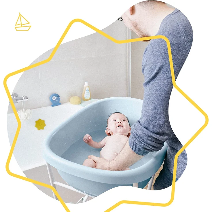 Badabulle Baby Badewanne in Walform, Made in Europe, ab der Geburt bis 24 Monate, integrierter Ablauf, geräumig & komfortabel, kompatibel mit Badering & Badesitz - Preisvergleich – Bild 2