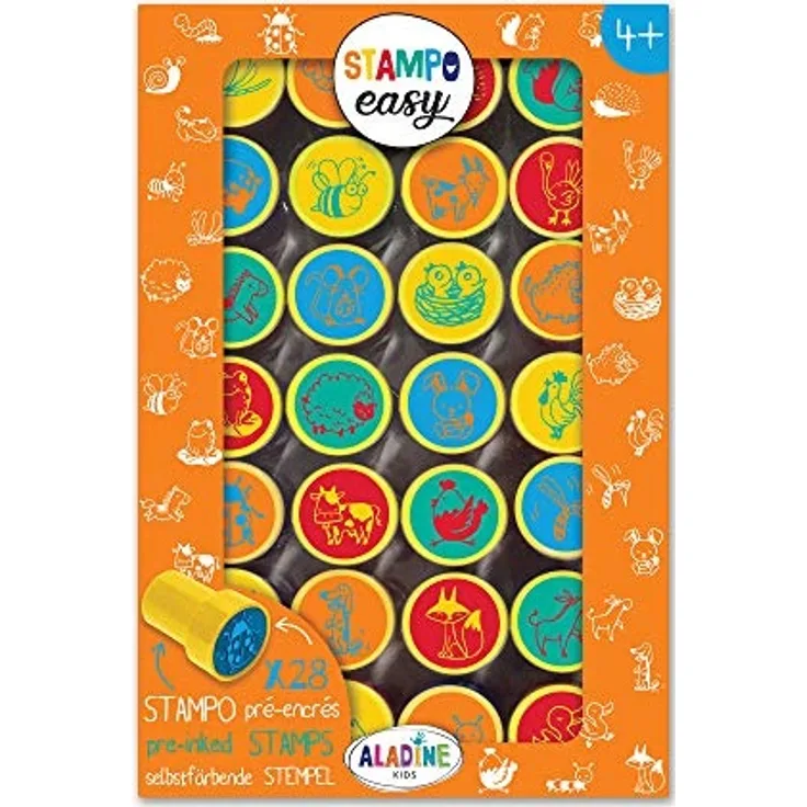 Aladine 03624 Stampo Easy Stempelset, Mehrfarbig