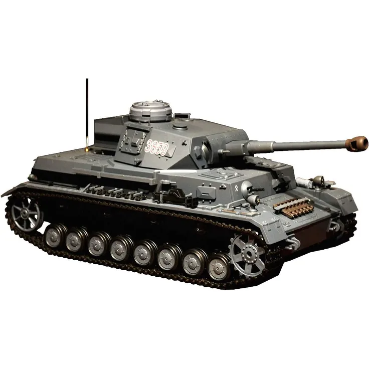 RC Panzer Kampfwagen IV Ausf. F-2, Heng Long 1:16 Grau mit Rauch und Sound 2,4Ghz