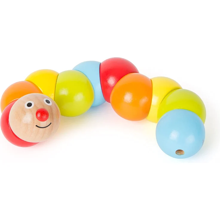 Small Foot 10644 Motorikspielzeug Raupen-Form, Bunte, drehbare Glieder zum Verdrehen, schult die Feinmotorik und die Konzentration – Bild 3