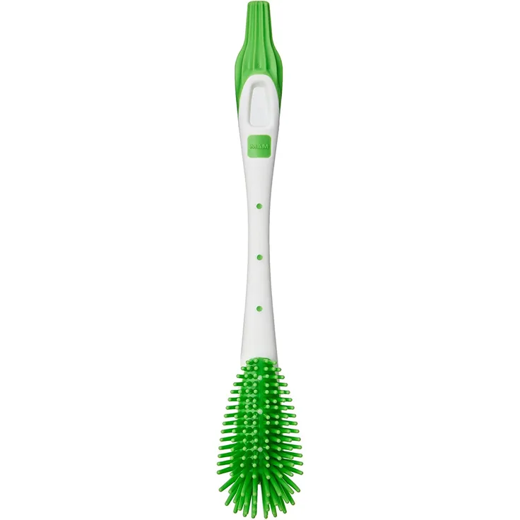 MAM Soft Brush Flaschenbürste mit extra-weichen Borsten, Bürste passend für jede Flaschenform, mit spezieller Saugerbürste für die Reinigung von Saugern, 0+ Monate, farblich sortiert