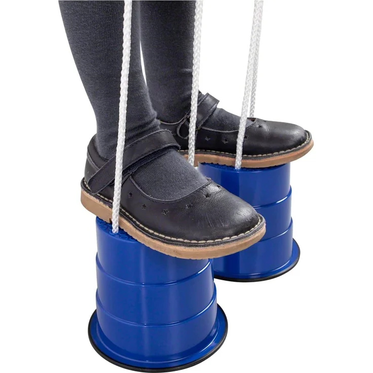 Sport-Tec Laufdollis, Laufdoll, Laufdollys, Laufdosen, Topfstelzen, Becherstelzen, Balance, Kindergarten, Kindersport, Blau – Bild 6