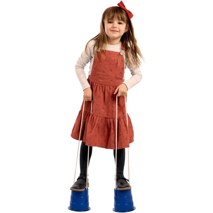 Sport-Tec Laufdollis, Laufdoll, Laufdollys, Laufdosen, Topfstelzen, Becherstelzen, Balance, Kindergarten, Kindersport, Blau – Bild 5