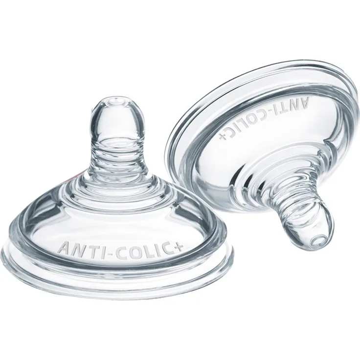 Tommee Tippee Closer to Nature Trinkaufsätze für Babyfläschchen, mittelschneller Trinkfluss, 2 Stück