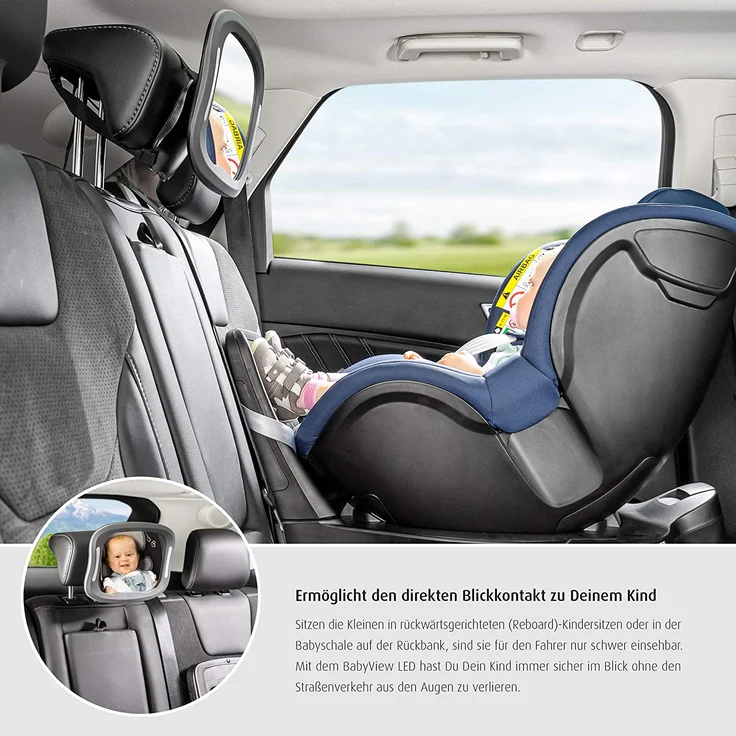 BabyView LED Auto-Sicherheitsspiegel mit Licht - Preisvergleich – Bild 5