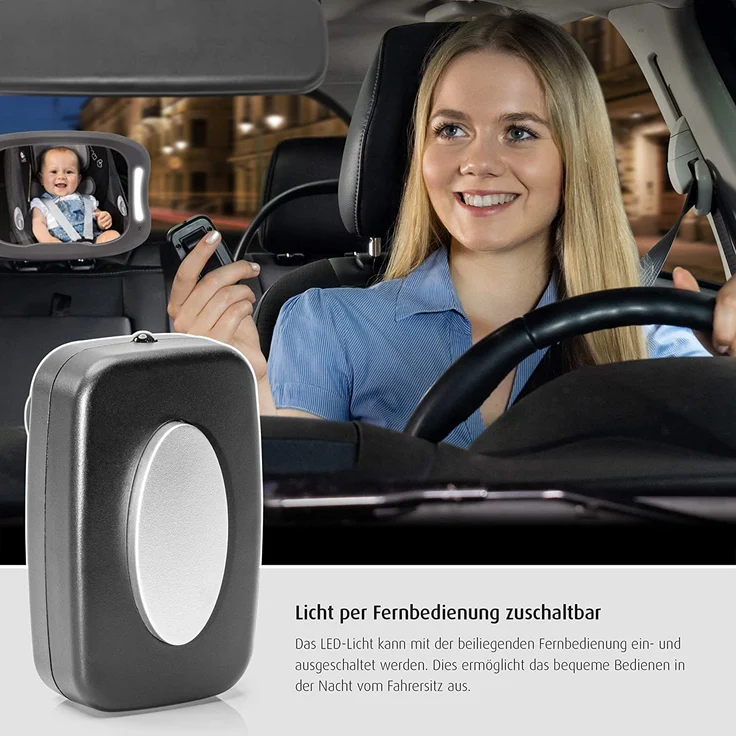 BabyView LED Auto-Sicherheitsspiegel mit Licht - Preisvergleich – Bild 4