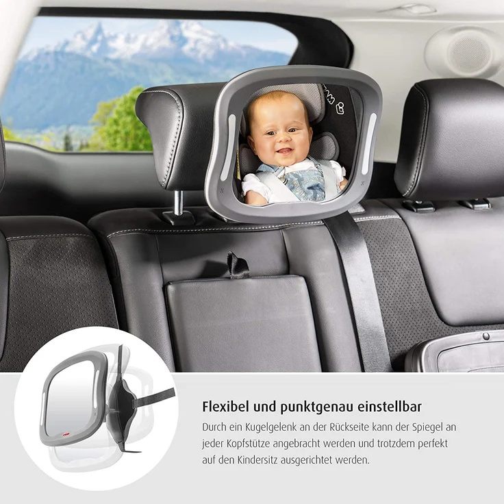 BabyView LED Auto-Sicherheitsspiegel mit Licht - Preisvergleich – Bild 6