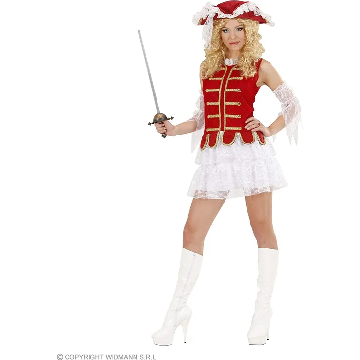 Widmann 89652 - Erwachsenenkostüm Sexy Musketier für Damen, Größe M