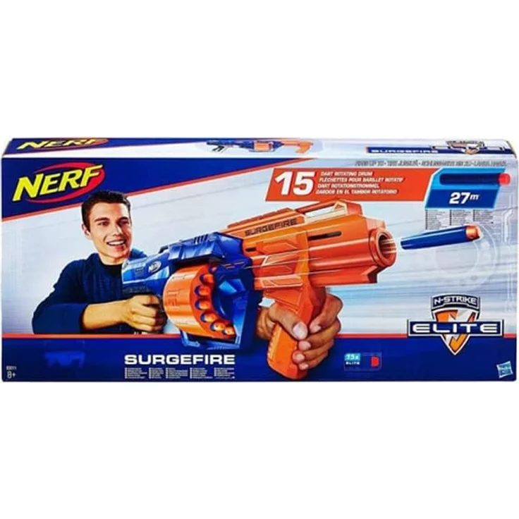 Hasbro E0011EU4 - N-Strike Elite Surgefire Spielzeugblaster, mit Trommelmagazin – Bild 1