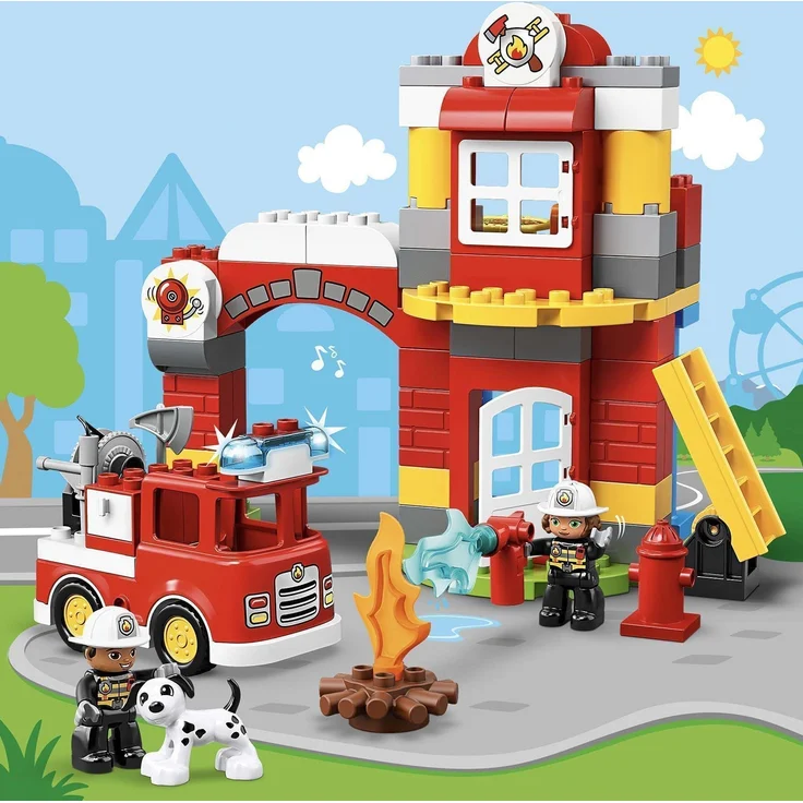 LEGO 10903 DUPLO - Feuerwehrwache mit Feuerwehrauto und 2 Feuerwehrfiguren – Bild 5