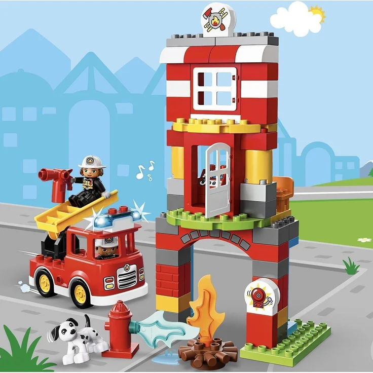LEGO 10903 DUPLO - Feuerwehrwache mit Feuerwehrauto und 2 Feuerwehrfiguren – Bild 7