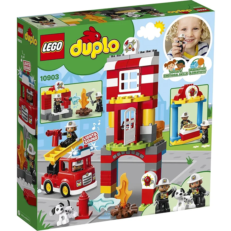 LEGO 10903 DUPLO - Feuerwehrwache mit Feuerwehrauto und 2 Feuerwehrfiguren – Bild 8