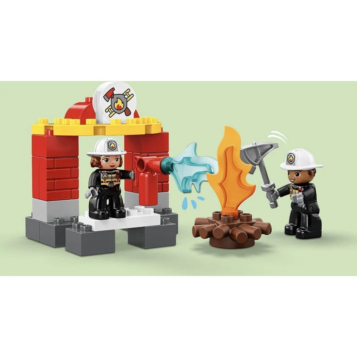 LEGO 10903 DUPLO - Feuerwehrwache mit Feuerwehrauto und 2 Feuerwehrfiguren – Bild 3