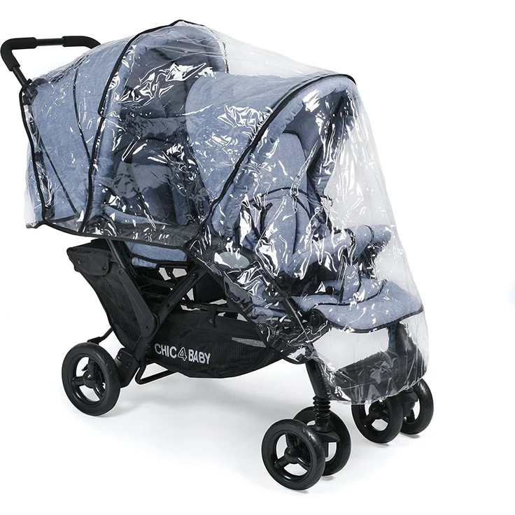 CHIC 4 BABY 274 55 Geschwisterwagen Duo, Jeans hellblau/blau – Bild 5