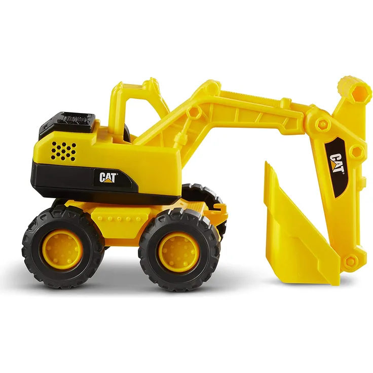 Caterpillar – Bagger, Cat 38 cm, Gelenk aus Kunststoff, Baustellenfahrzeug, Gelb