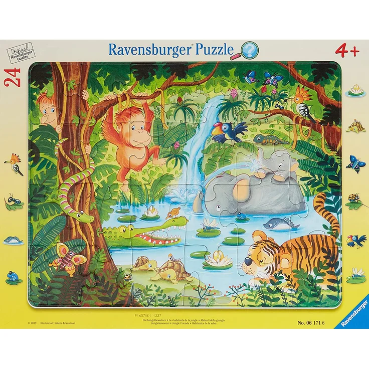 Ravensburger Rahmenpuzzle 24 Teile Dschungelbewohner – Bild 1