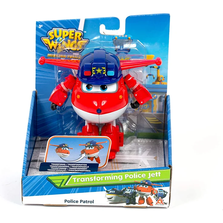 Auldey EU730231 Super Wings – Transformierendes Fahrzeug – Serie 3 – Police Jett – Flugzeug – Bot 12,7 cm Figur, gemischt – Bild 5