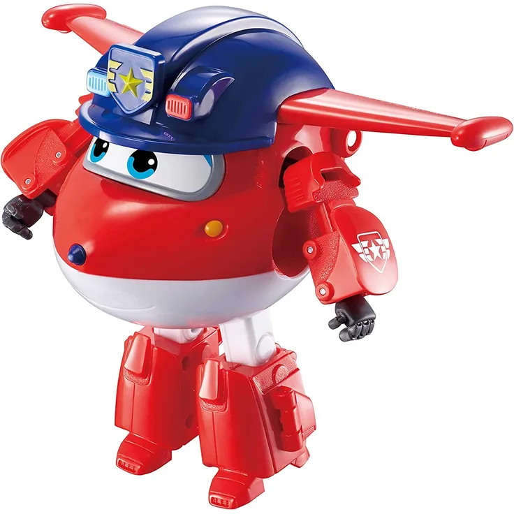 Auldey EU730231 Super Wings – Transformierendes Fahrzeug – Serie 3 – Police Jett – Flugzeug – Bot 12,7 cm Figur, gemischt