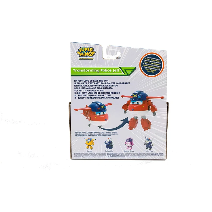 Auldey EU730231 Super Wings – Transformierendes Fahrzeug – Serie 3 – Police Jett – Flugzeug – Bot 12,7 cm Figur, gemischt – Bild 6
