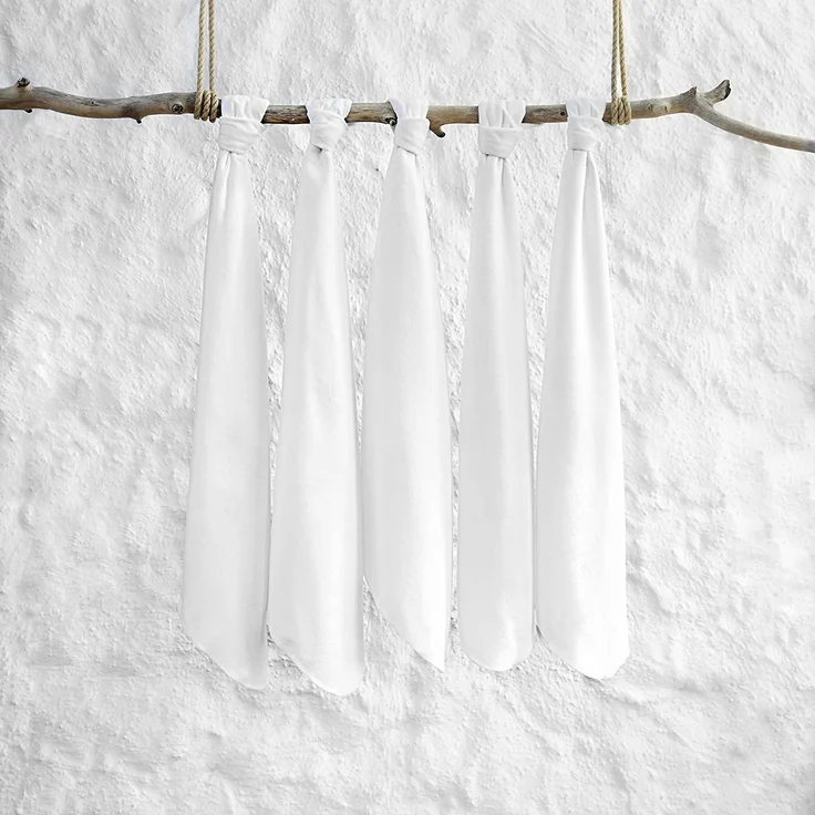 Makian Moltontücher Set 80x80 cm - 5 Stück super weiche Baby Spucktücher / Molton Windel (100% Baumwolle) - OEKO-TEX® Standard 100, kochfest bei 95° C Baumwolltücher Flanell Tücher - Weiß - Preisvergleich – Bild 5