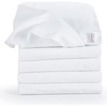 Makian Moltontücher Set 80x80 cm - 5 Stück super weiche Baby Spucktücher / Molton Windel (100% Baumwolle) - OEKO-TEX® Standard 100, kochfest bei 95° C Baumwolltücher Flanell Tücher - Weiß - Preisvergleich