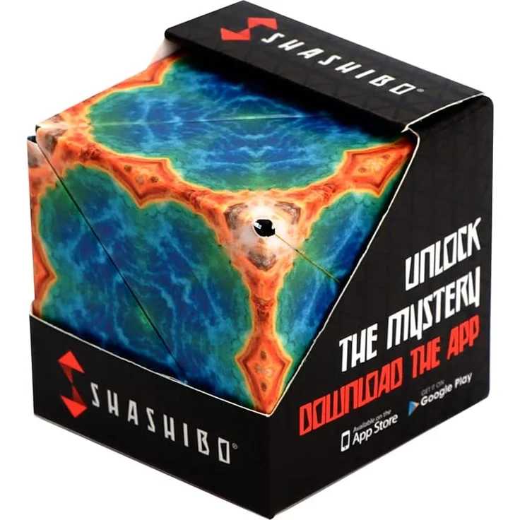 SHASHIBO Formwechsel Zauberwürfel - Preisgekrönt, Patentiert - Anti Stress Spielzeug - 36 Seltenerdmagnete - 3D Infinity Cube - Shashibo Magnetwürfel in Über 70 Formen Verwandelbar (Earth) – Bild 1