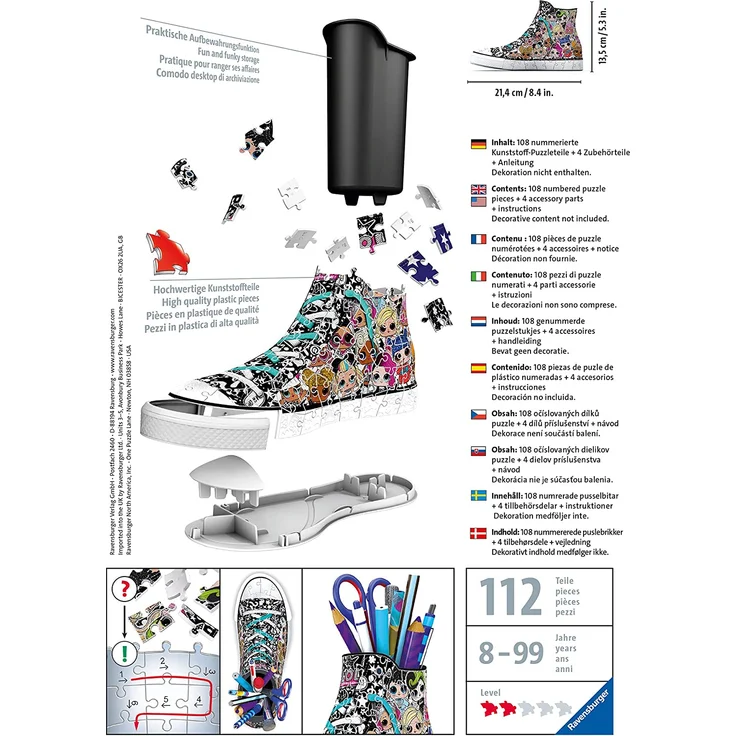 Ravensburger 3D Puzzle 11163 - Sneaker - LOL - 108 Teile – Bild 6