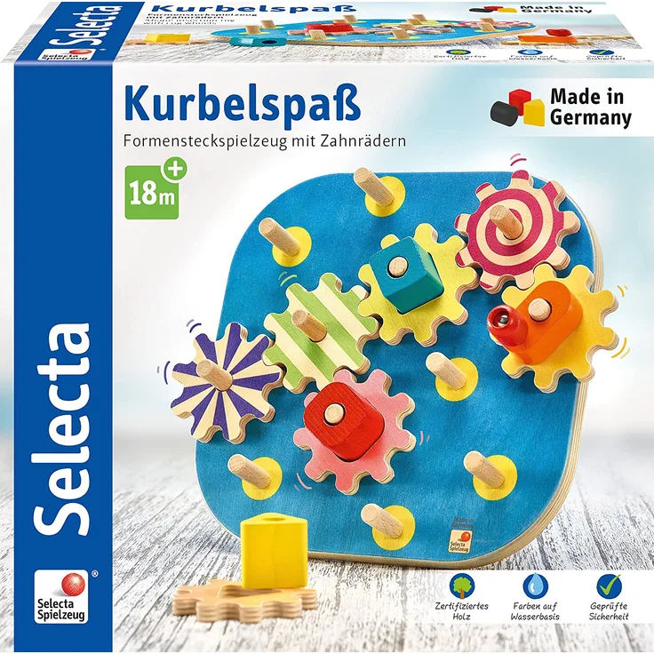 Selecta Holzspielzeug Spiel Kurbelspass