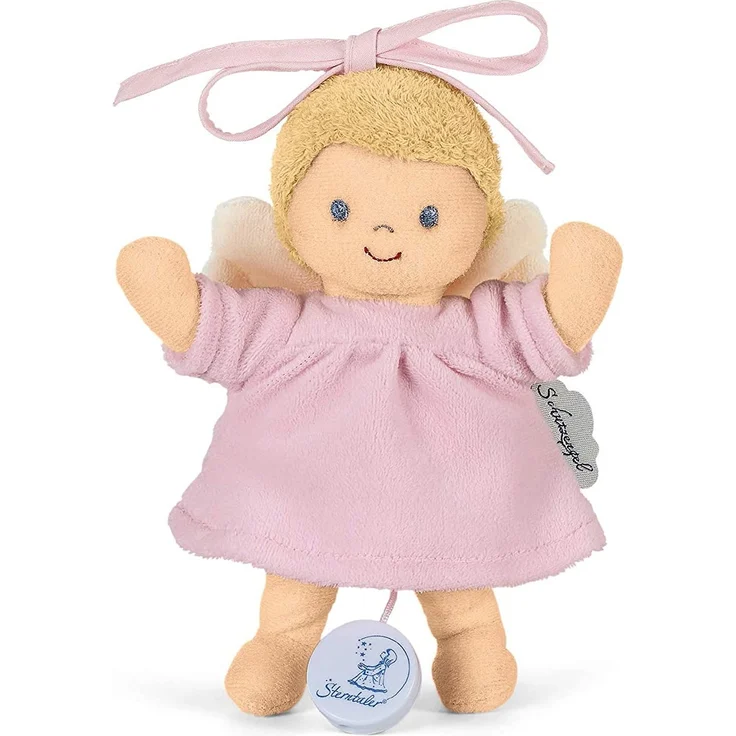 Sterntaler Mini-Spieluhr Schutzengel, Integriertes Spielwerk, Größe: 17 cm, Rosa - Preisvergleich – Bild 2