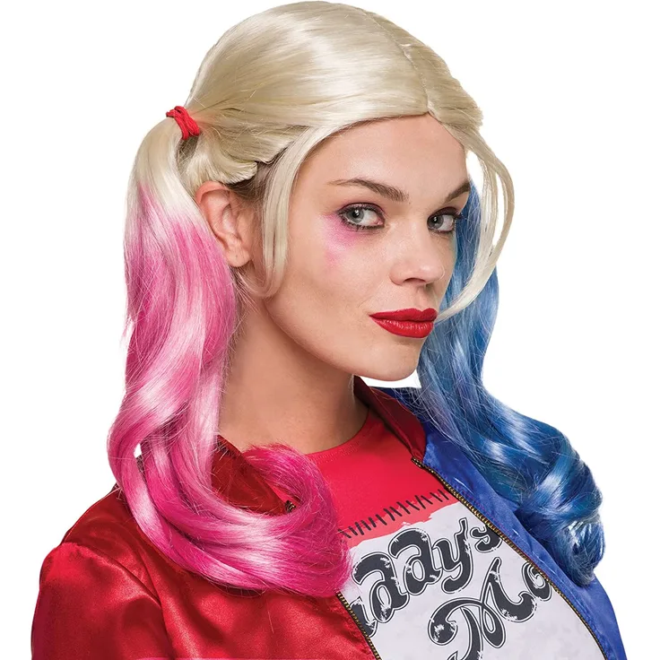 Rubie's 333608 - Harley Quinn Sucide Squad Perücke, Action Dress Ups und Zubehör, One Size