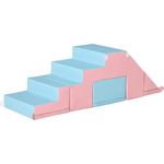 HOMCOM Bausteine Baustein-Set, Spiel-Set Schaumstoff Rosa, Blau