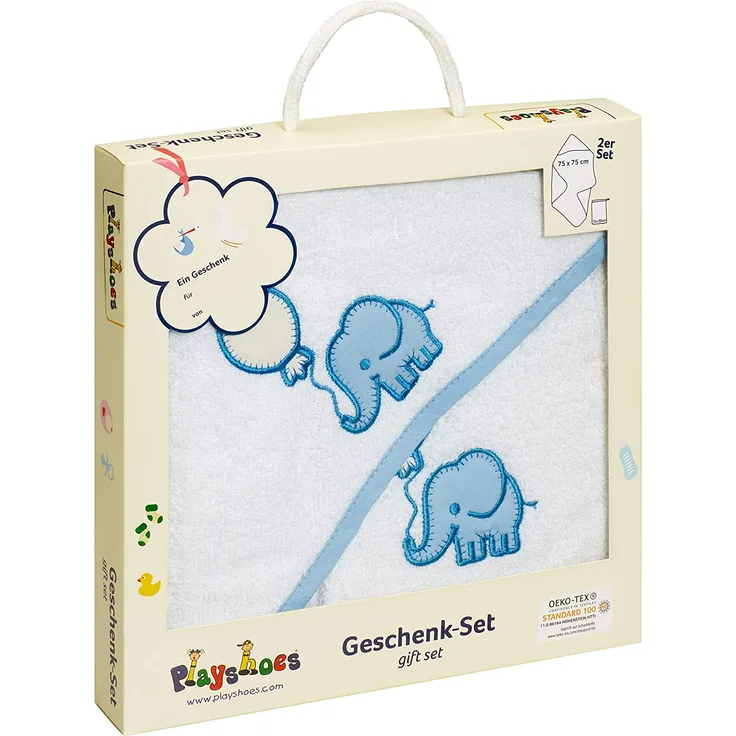 Playshoes Geschenk-Set Elefant weiß/bleu Gr. original