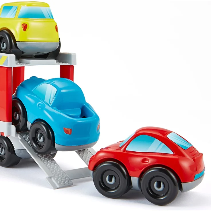 Ecoiffier - Abrick Autotransporter Spielzeug - großer LKW inkl. 6 Spielzeug-Autos, mit befahrbarer Rampe, für Jungen und Mädchen ab 18 Monaten - Preisvergleich – Bild 5