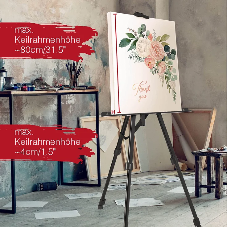 Artina 122 Teile XXL Mega Malset Staffelei Set Michelangelo – Komplett Malset Acryl, Zeichenset, Buntstifte, Farbset, Leinwand, Pinselset für Erwachsene & Kinder - Preisvergleich – Bild 8