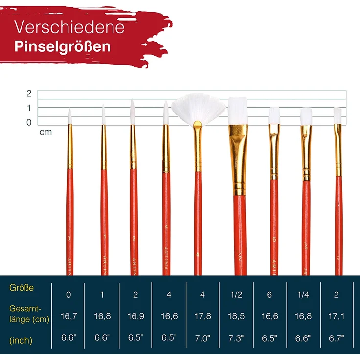 Artina 122 Teile XXL Mega Malset Staffelei Set Michelangelo – Komplett Malset Acryl, Zeichenset, Buntstifte, Farbset, Leinwand, Pinselset für Erwachsene & Kinder - Preisvergleich – Bild 9