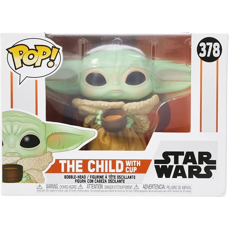 Funko 49933 POP Star Wars: Mandalorian-The Child w/Cup Sammelbares Spielzeug, Mehrfarben – Bild 3