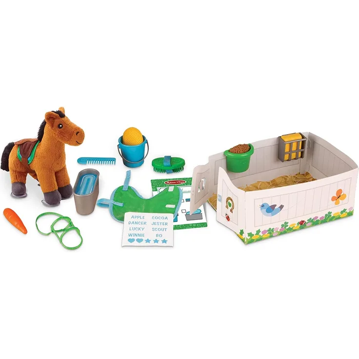 Melissa & Doug Feed & Groom Horse Care Play Set | Pretend Play | Play Set | 3+ | Gift for Boy or Girl - Preisvergleich