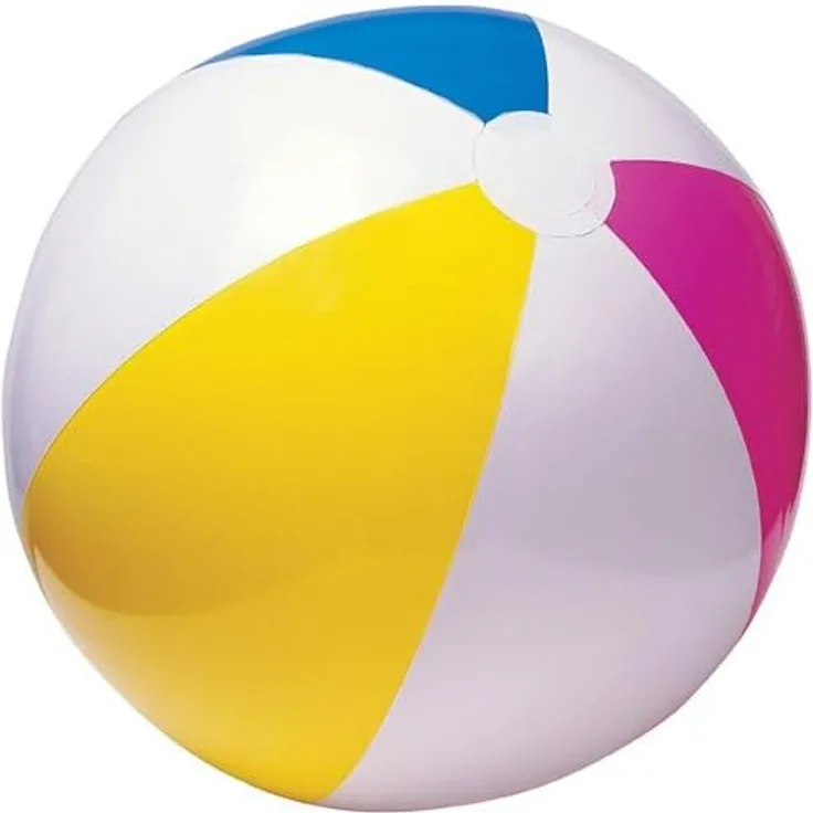 61cm GLÄNZEND AUFBLASBARER WASSERBALL 41cm SEE SCHWIMMBAD SOMMER URLAUB PARTY X 2