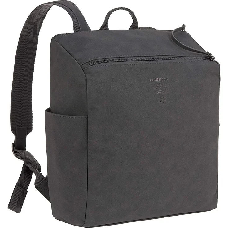LÄSSIG Baby Wickelrucksack Wickeltasche mit Zubheör veganes Leder/Tender Backpack anthracite – Bild 2
