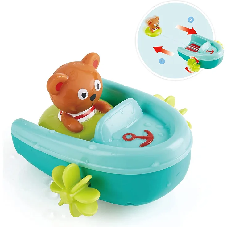 Schlauchboot mit Rückziehmotor