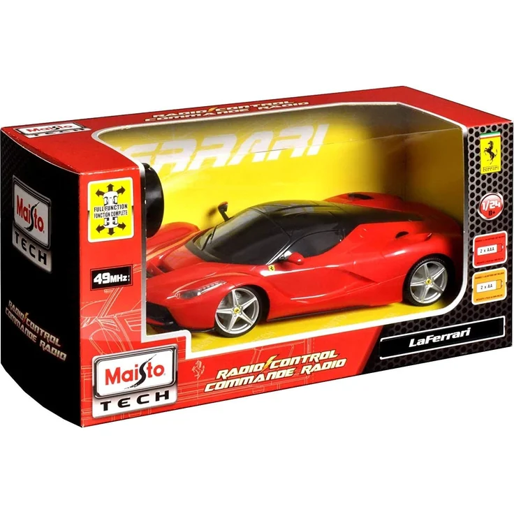 Maisto Tech R/C LaFerrari: Ferngesteuertes Auto im Maßstab 1:24, mit Pistolengriff-Steuerung, Hinterradantrieb, ab 8 Jahren, 20 cm, schwarz (581086-2) – Bild 8