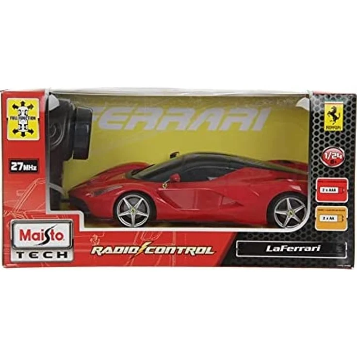 Maisto Tech R/C LaFerrari: Ferngesteuertes Auto im Maßstab 1:24, mit Pistolengriff-Steuerung, Hinterradantrieb, ab 8 Jahren, 20 cm, schwarz (581086-2) – Bild 3